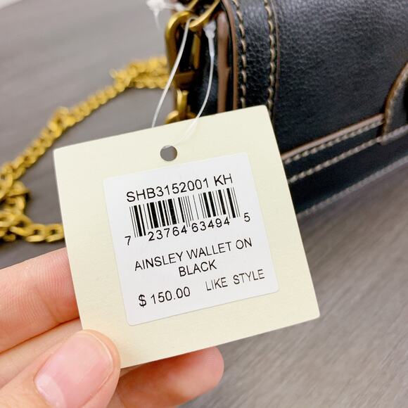 Fossil SHB3152001 Ainsley Wallet Crossbody IN Black - Picture 10 of 10